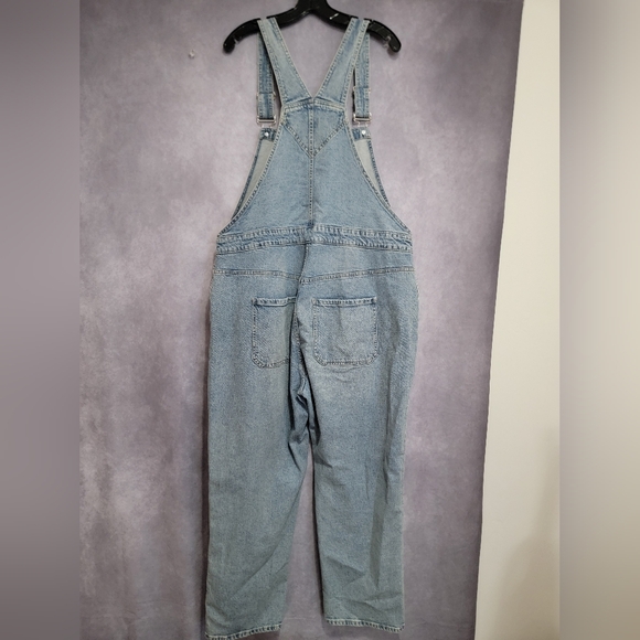 Gap Denim Sz XL Slouchy Overalls Medium Blue - Straight - Picture 3 of 5
